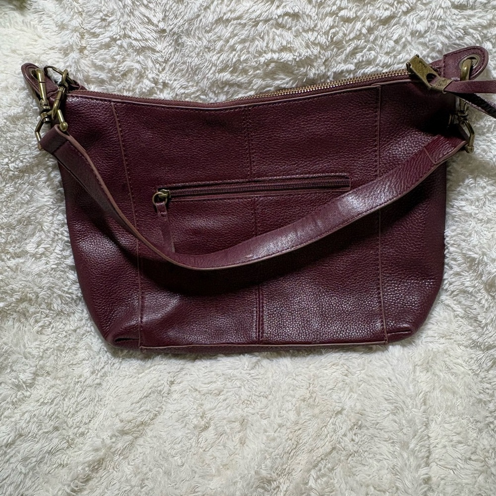 The Sak Burgundy Leather Shoulder Bag
